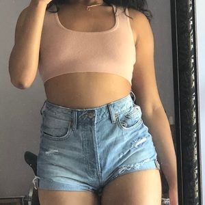 H&M High Waist Denim Shorts
